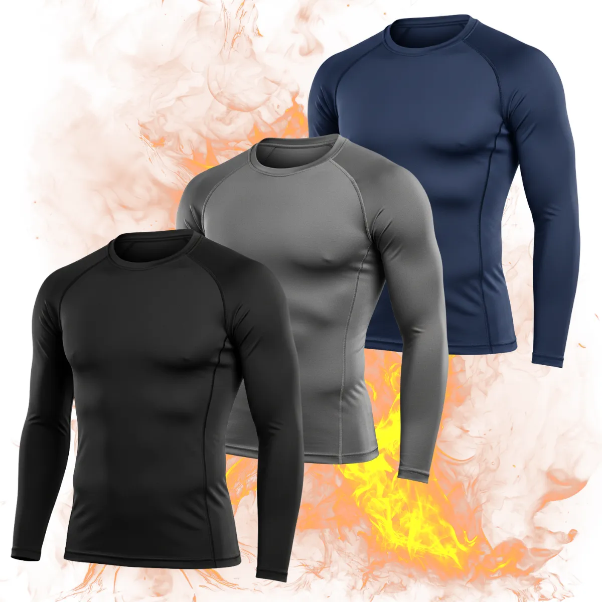 Camiseta  térmica, kit de 3 peças